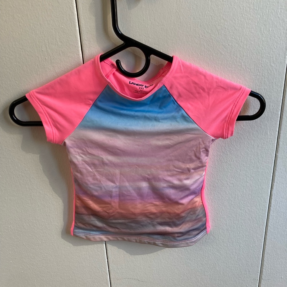Lands End Rash Guard Swim Suit